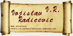 Vojislav Radičević vizit kartica